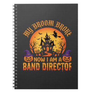 Halloween Band Dirigent Heks Bezem Spookhuis Notitieboek