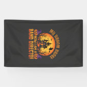 Halloween Band Dirigent Heks Bezem Spookhuis Spandoek (Horizontaal)