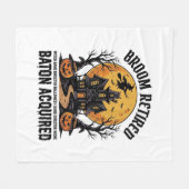 Halloween Band Dirigent Heks Geest Huis Ontwerp Fleece Deken (Voorkant (Horizontaal))