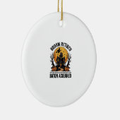 Halloween Band Dirigent Heks Geest Huis Ontwerp Keramisch Ornament (Rechts)