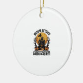 Halloween Band Dirigent Heks Geest Huis Ontwerp Keramisch Ornament (Links)