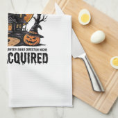 Halloween Band Dirigent Heks Geest Huis Ontwerp Theedoek (Quarter Fold)