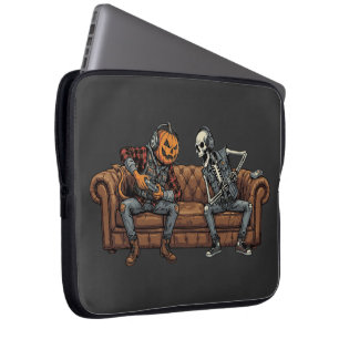 Halloween Bankstel Co-Op Gameduo Laptop Sleeve