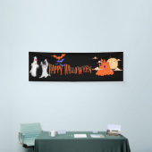 Halloween Banner | Gehakt huis, vleermuizen, geest (Beurs)