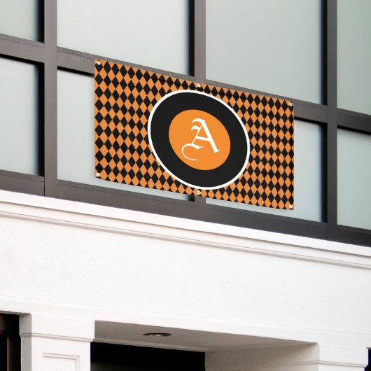 HALLOWEEN BANNER MET MONOGRAM (Buitenkant Gebouw)