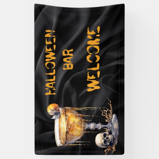 Halloween Bar Welkom Spandoek (Verticaal)