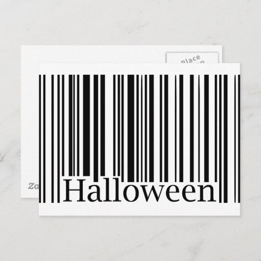 Halloween Barcode Briefkaart (Voorkant / Achterkant)