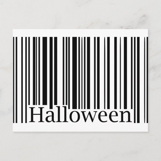 Halloween Barcode Briefkaart (Voorkant)