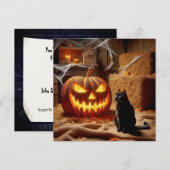 Halloween Barn Party Kaart (Voorkant / Achterkant)