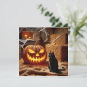 Halloween Barn Party Kaart (Staand voorkant)