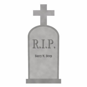 Halloween Barry M. Deep Tombstone Photo Sclupture Staand Fotobeeldje