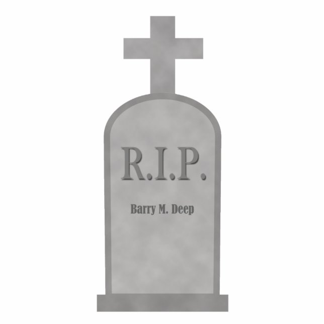Halloween Barry M. Deep Tombstone Photo Sclupture Staand Fotobeeldje (Voorkant)