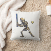 Halloween Baseball Skelet Kussen (Deken)
