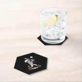 Halloween Baseball Skeleton Hitting Kartonnen Onderzetters (Insitu)