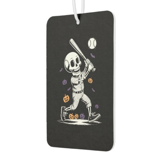 Halloween Baseball Skeleton Hitting Luchtverfrisser (Links)