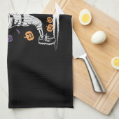 Halloween Baseball Skeleton Hitting Theedoek (Quarter Fold)