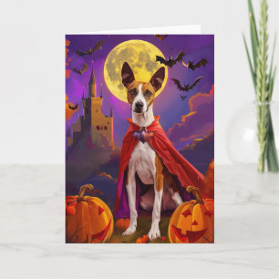 Halloween Basenji Dog Pumpkins eng Kaart