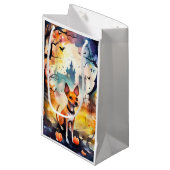 Halloween Basenji met pomkins Scary Klein Cadeauzakje (Voorkant Gekanteld)