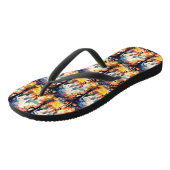 Halloween Basenji met pomkins Scary Teenslippers (Schuin)