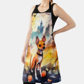 Halloween Basenji met pompoenen eng Schort (Insitu)