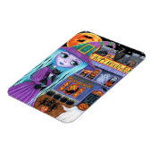 Halloween Bash Black Cat Schattigee heks spookhuis Magneet (Linkerzijde)