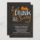 Halloween Bash, Kostuumfeest, Volwassenenfeest Kaart (Voorkant / Achterkant)