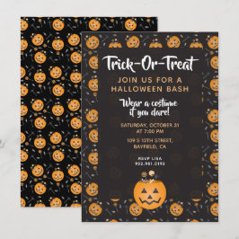 Halloween Bash Trick or treat Pumpkin Snoep Kaart