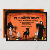 Halloween Bash - Uitnodiging - Graveyard Dog (Voorkant / Achterkant)
