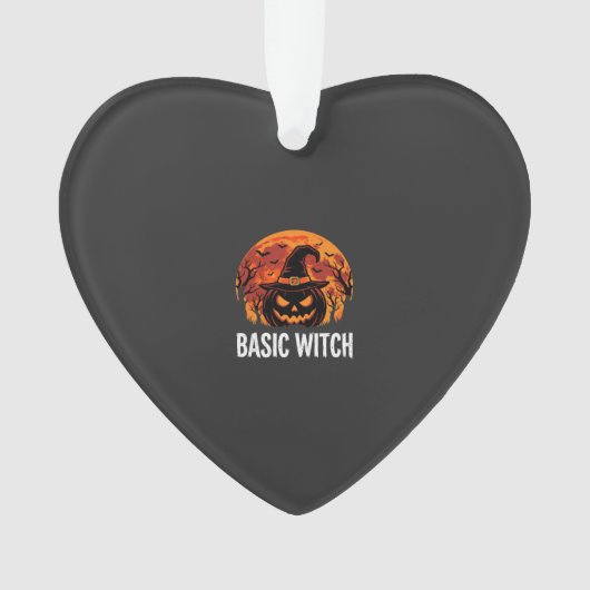 Halloween Basis Heks Pompoen Maan Grafisch Ornament (voorkant)