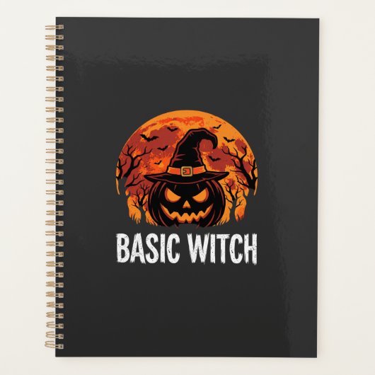 Halloween Basis Heks Pompoen Maan Grafisch Planner (Voorkant)