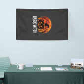 Halloween Basis Heks Pompoen Maan Grafisch Spandoek (Beurs)