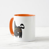 Halloween Basis Heks Zwarte Kat Mok (Voorkant links)