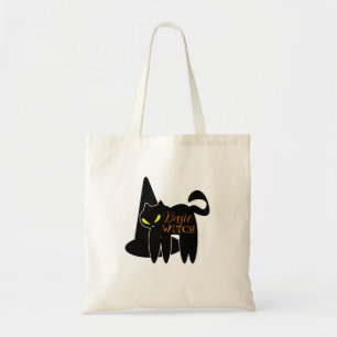 Halloween Basis Heks Zwarte Kat  Tote Bag