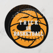 Halloween Basket Ball Trick of Basketbal Verjaarda Kaart (Voorkant / Achterkant)