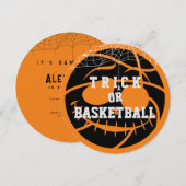 Halloween Basket Ball Trick of Basketbal Verjaarda Kaart (Voorkant / Achterkant)