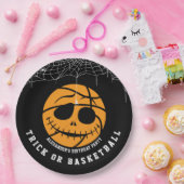 Halloween Basket Ball Trick of Basketbal Verjaarda Papieren Bordje (Feest)