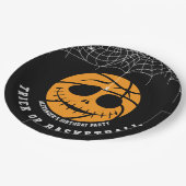 Halloween Basket Ball Trick of Basketbal Verjaarda Papieren Bordje (Gekanteld)