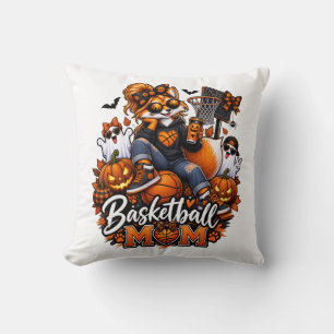 Halloween Basketbal Moeder Vos – Griezelige Hoops Kussen