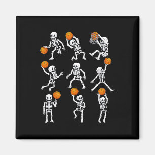Halloween Basketbal Skeletten Dunking Dribble Boy Magneet