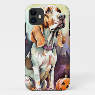 Halloween Basset Hond with Pumpkins Scary Case-Mate iPhone Case