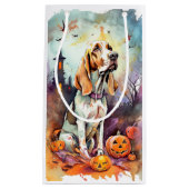 Halloween Basset Hond with Pumpkins Scary Klein Cadeauzakje (Voorkant)