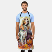 Halloween Basset Hond with Pumpkins Scary Schort (Gedragen)