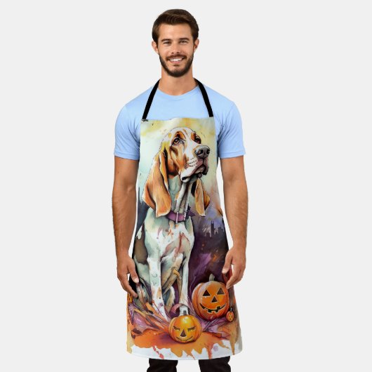 Halloween Basset Hond with Pumpkins Scary Schort (Gedragen)