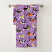 Halloween Basset Hound Bath Towel Set Bad Handdoek (Insitu)