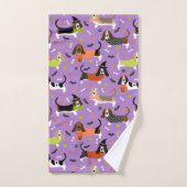 Halloween Basset Hound Bath Towel Set Bad Handdoek (Handdoek)