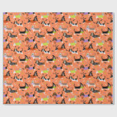 Halloween Basset Hound Cadeaupapier (Vlak)