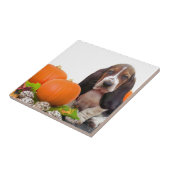 Halloween Basset Hound Ceramic Tile Tegeltje (Zijkant)