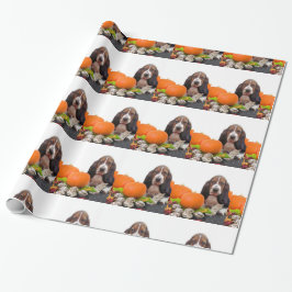 Halloween Basset Hound dog wrappapier Cadeaupapier