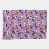 Halloween Basset Hound Kitchen Towel Theedoek (Horizontaal)