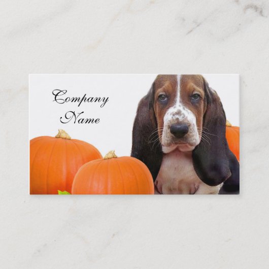 Halloween Basset Hound Visitekaartje (Voorkant)